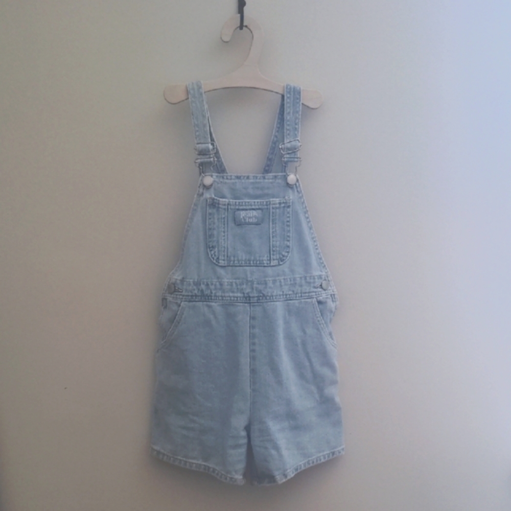 Twin Collective Parklife Shortalls Jean Overall Shorts, Boys Girls Clear Blue